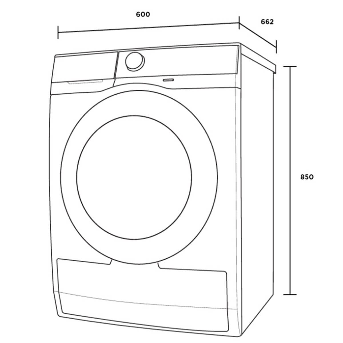 Westinghouse WDH804N7WA 8kg EasyCare 500 Series Heat Pump Dryer