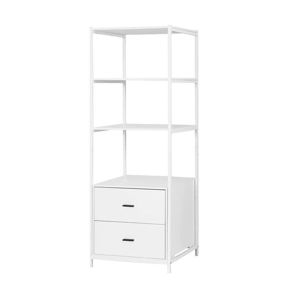 Artiss Bookshelf Display Shelf 2 Drawers 152CM White