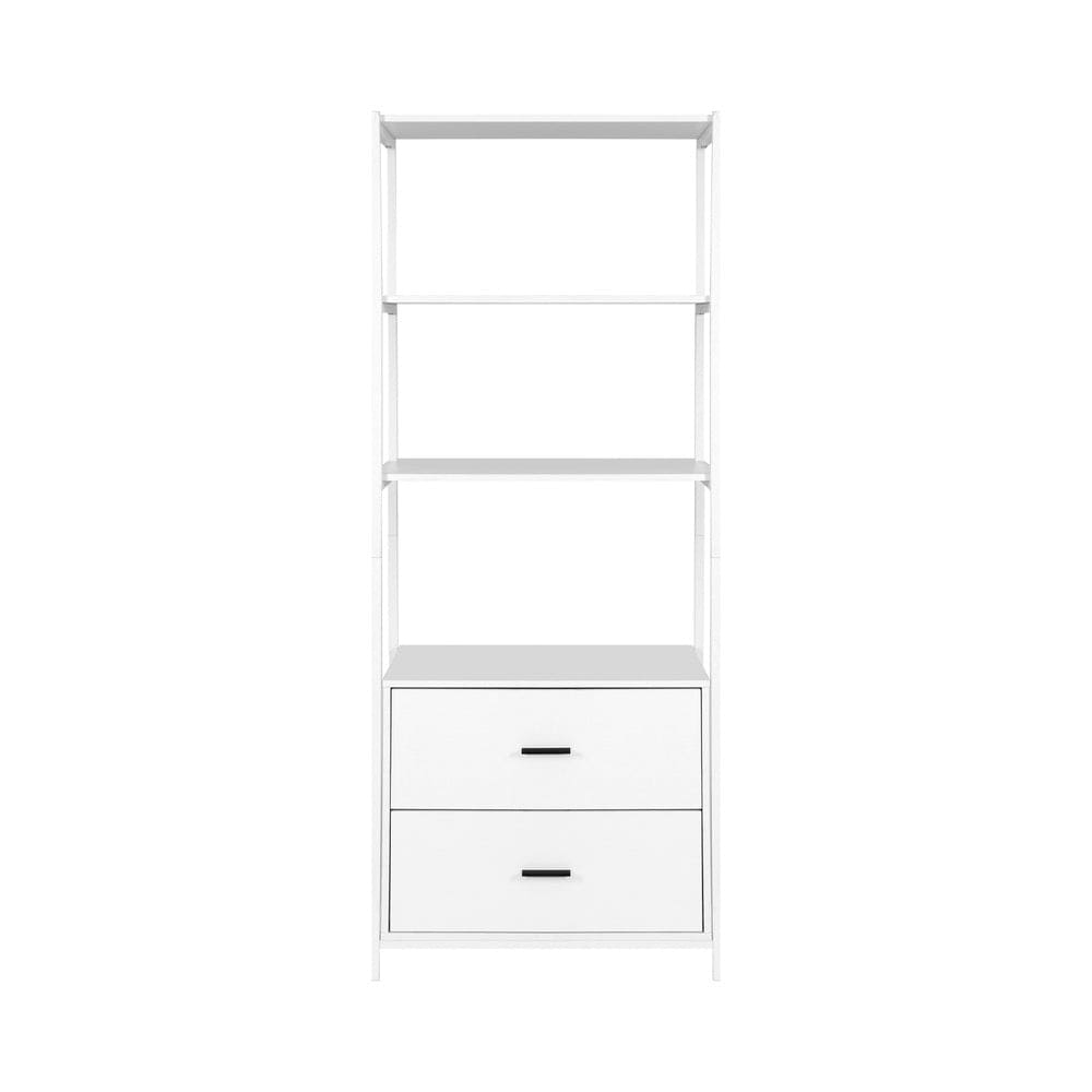 Artiss Bookshelf Display Shelf 2 Drawers 152CM White