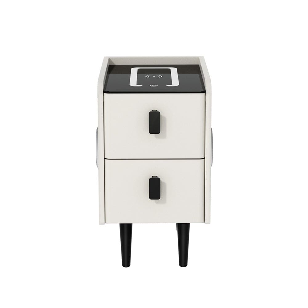 Artiss Smart Bedside Table with Wireless Charging - AIDA White