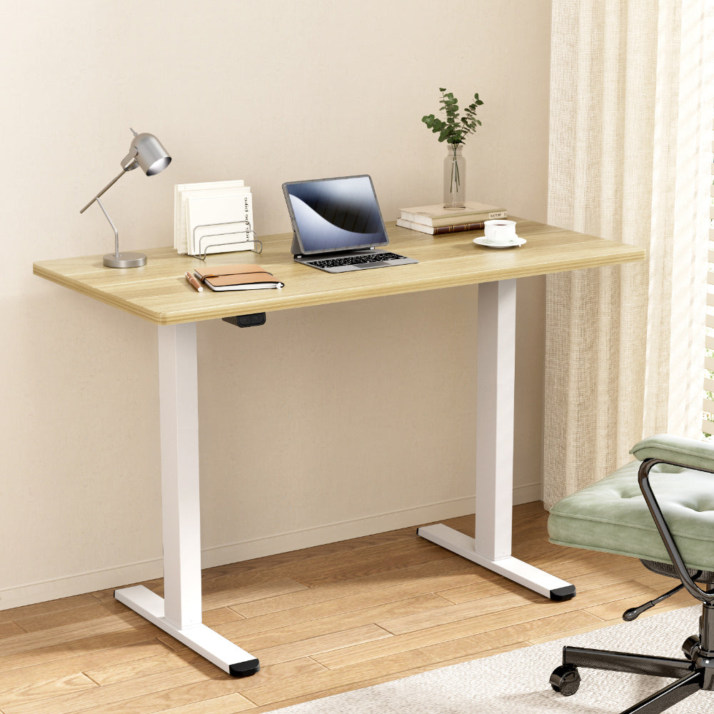 Artiss Standing Desk Motorised Dual Motor 120CM White Oak