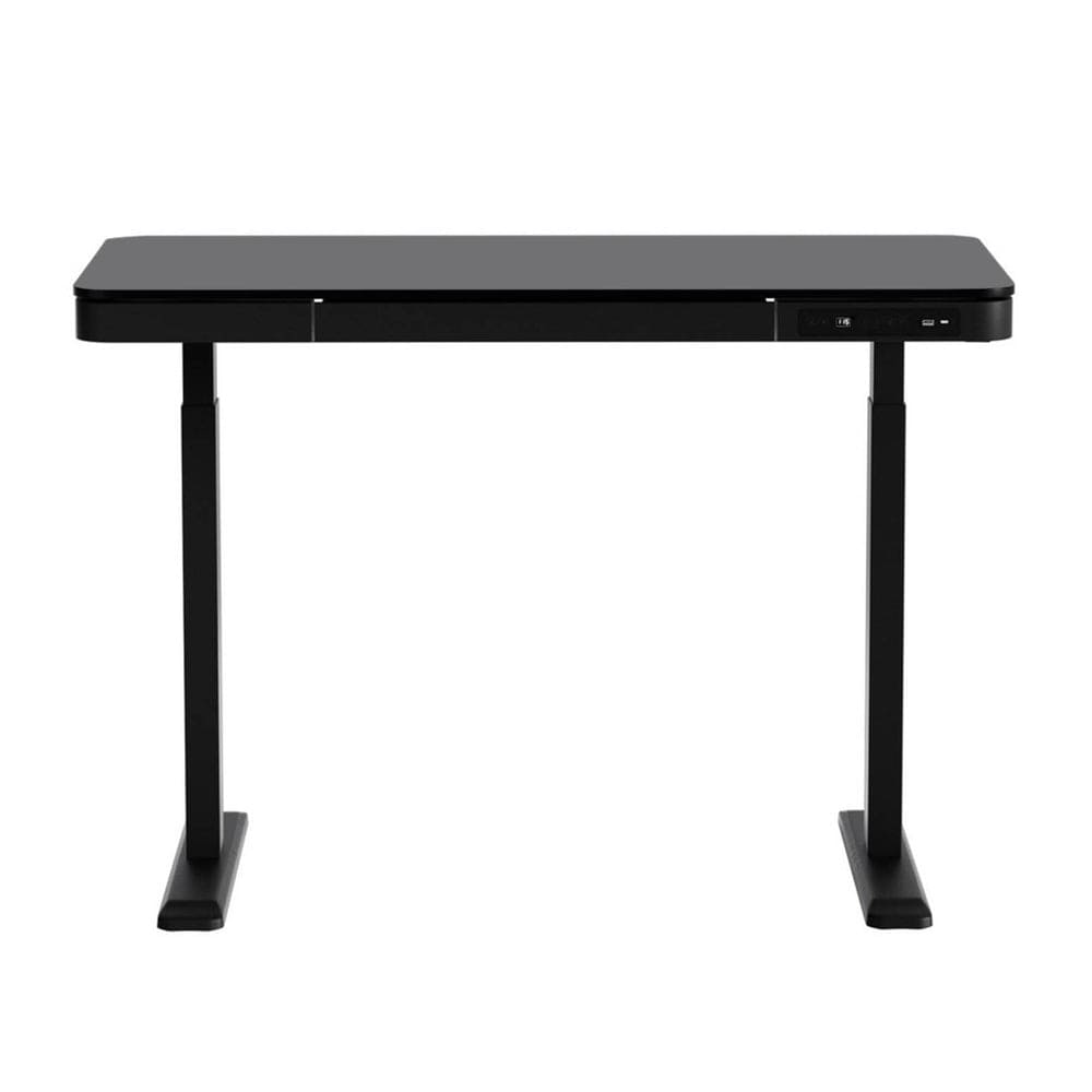 Artiss Standing Desk Motorised Electric Motor Drawer 120CM Black
