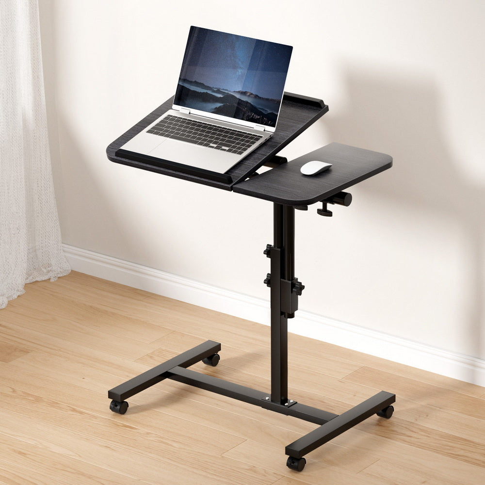 Artiss Laptop Desk Table Fan Cooling Black 60CM