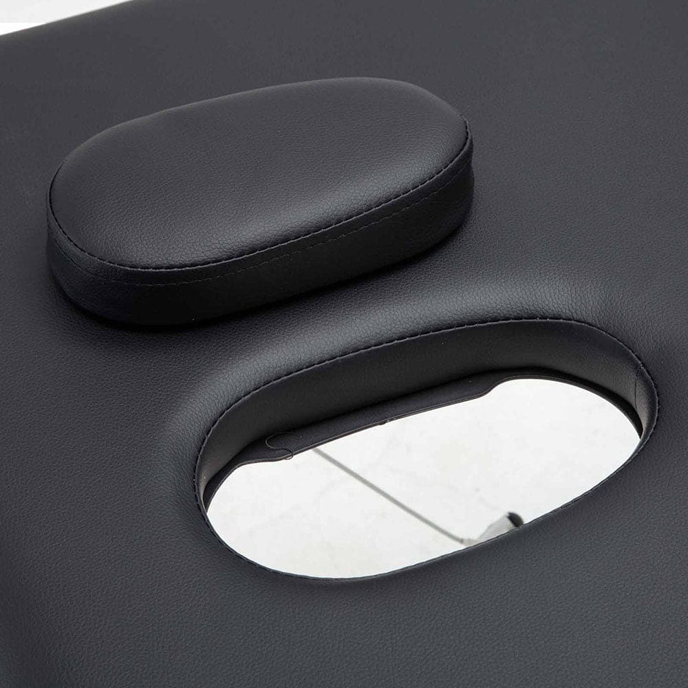 Zenses Massage Table 75cm Portable 2 Fold Aluminium Beauty Bed Black