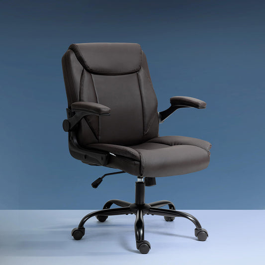 Artiss Executive Office Chair Mid Back Brwon