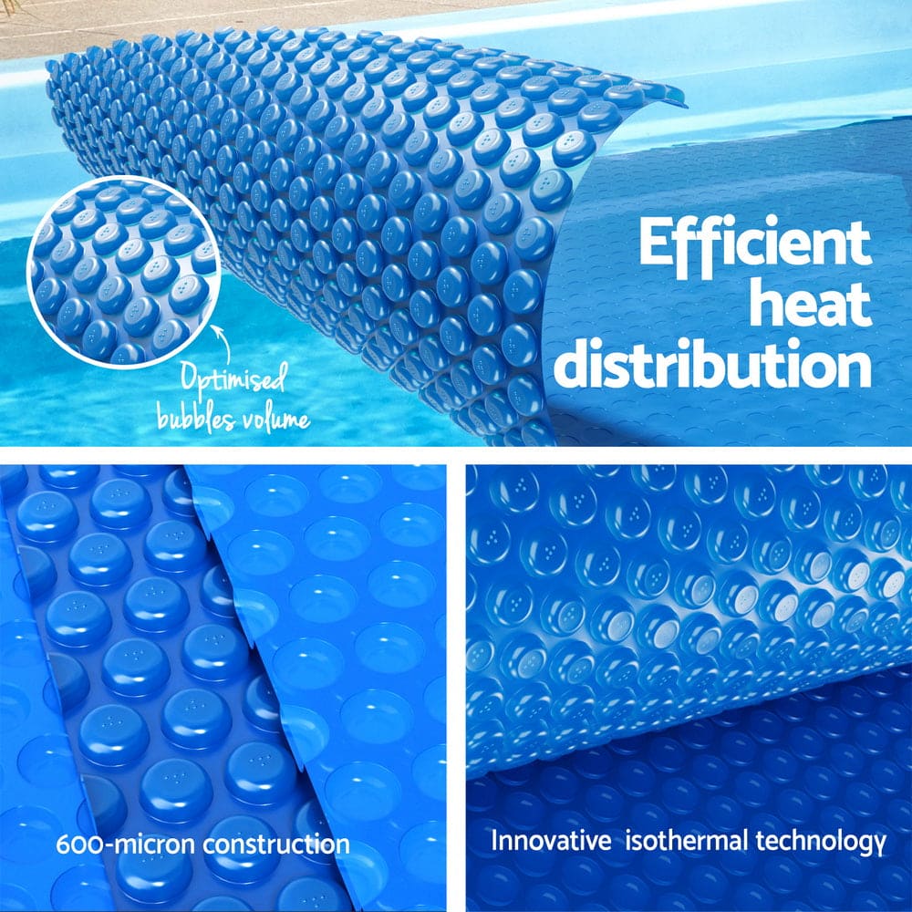 Aqua Buddy Pool Cover 600 Micron 7x4m w/ Roller 4m Swimming Pools Solar Blanket