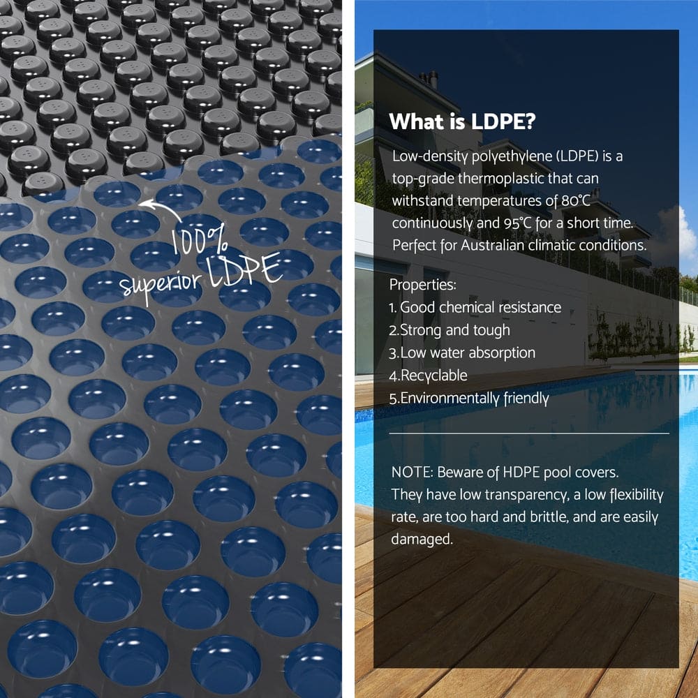 Aqua Buddy Pool Cover 600 Micron 7x4m w/ Roller 4m Swimming Pools Black Solar Blanket