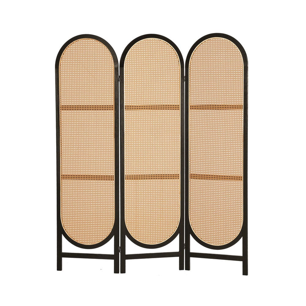Artiss 3 Panel Room Divider Screen 151x180cm Rattan Brown