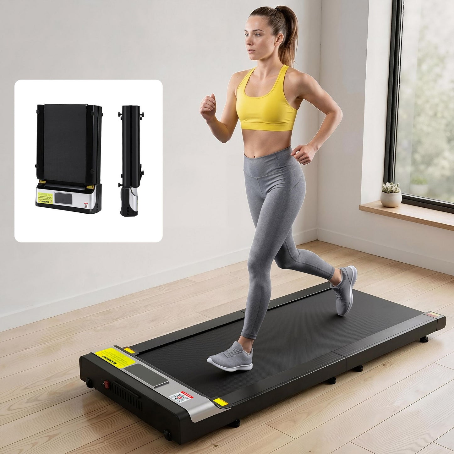 Everfit Treadmill Electric Walking Pad Under Desk Home Gym Fitness Foldable Belt