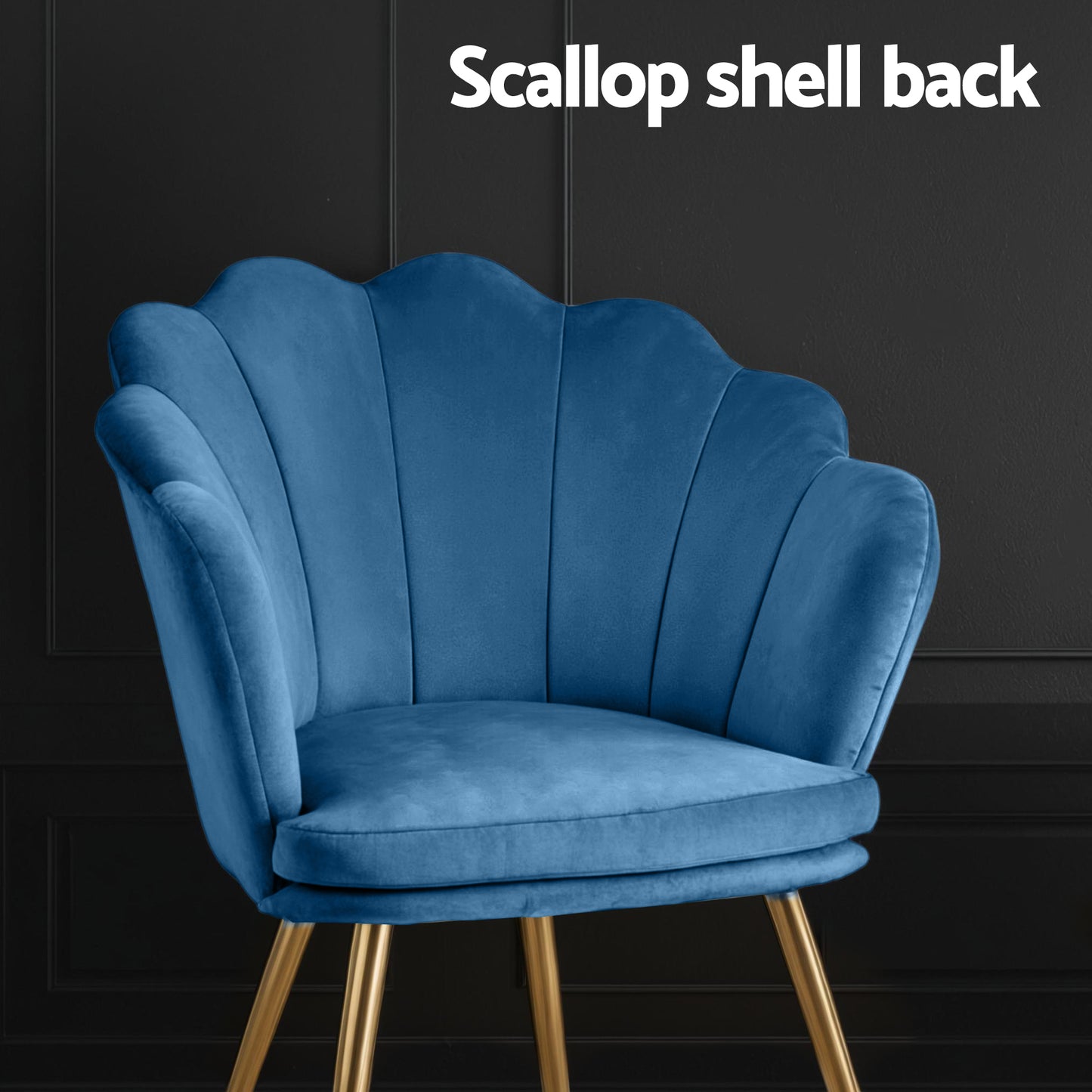 Artiss Armchair Velvet Blue Callista