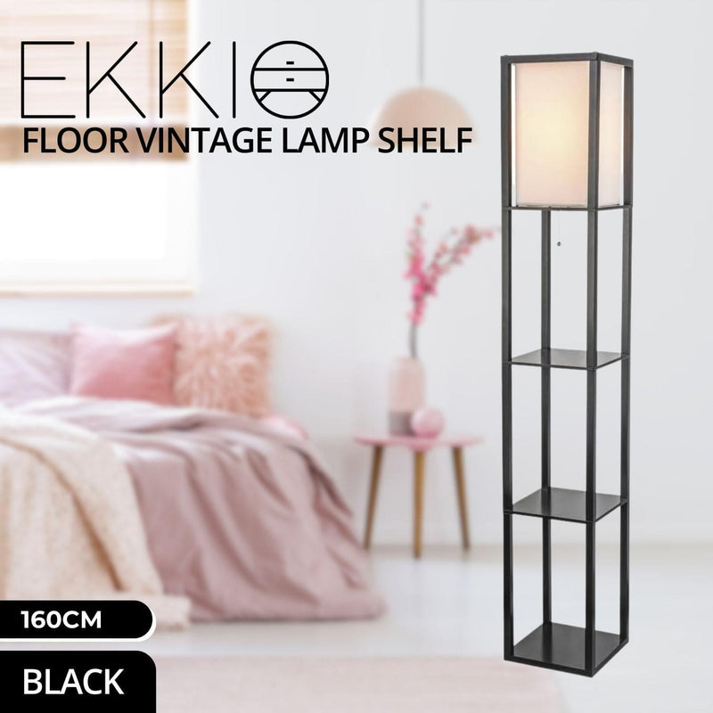 EKKIO Floor Vintage Lamp Shelf 160CM (Black) EK-FLS-100-MY