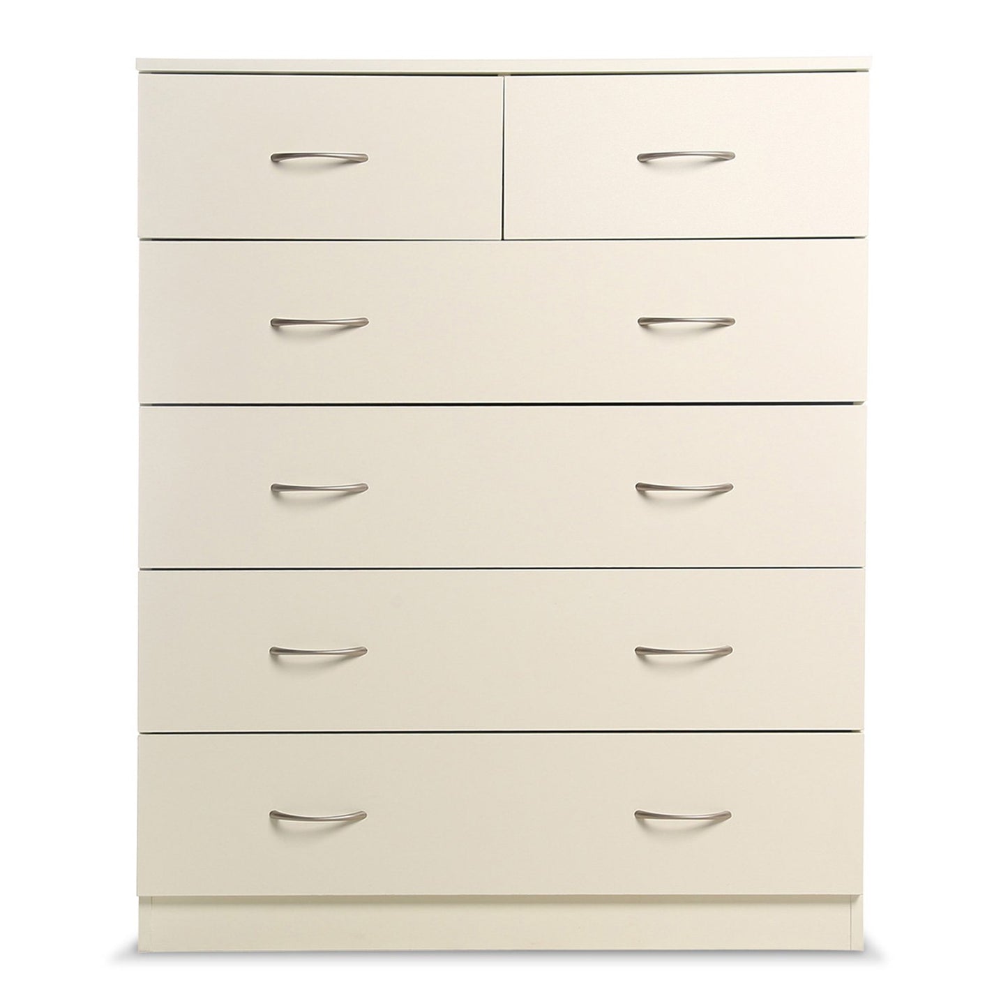 Sarantino Tallboy Dresser 6 Chest Of Drawers Cabinet 85 x 39.5 x 105cm in White