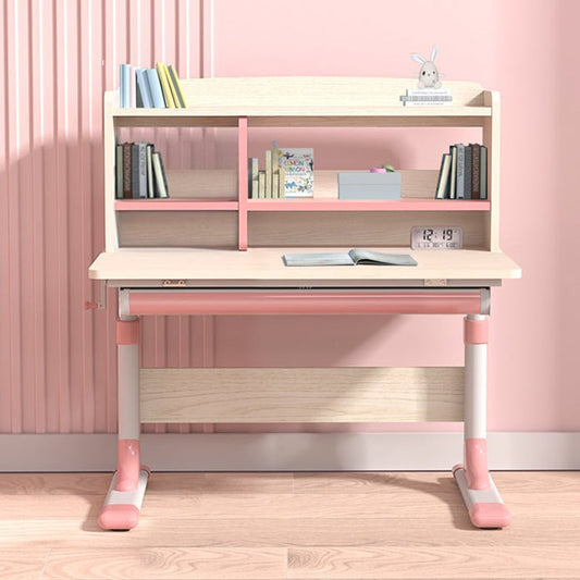 80cm Height Adjustable Children Kids Ergonomic Study Desk Only Pink