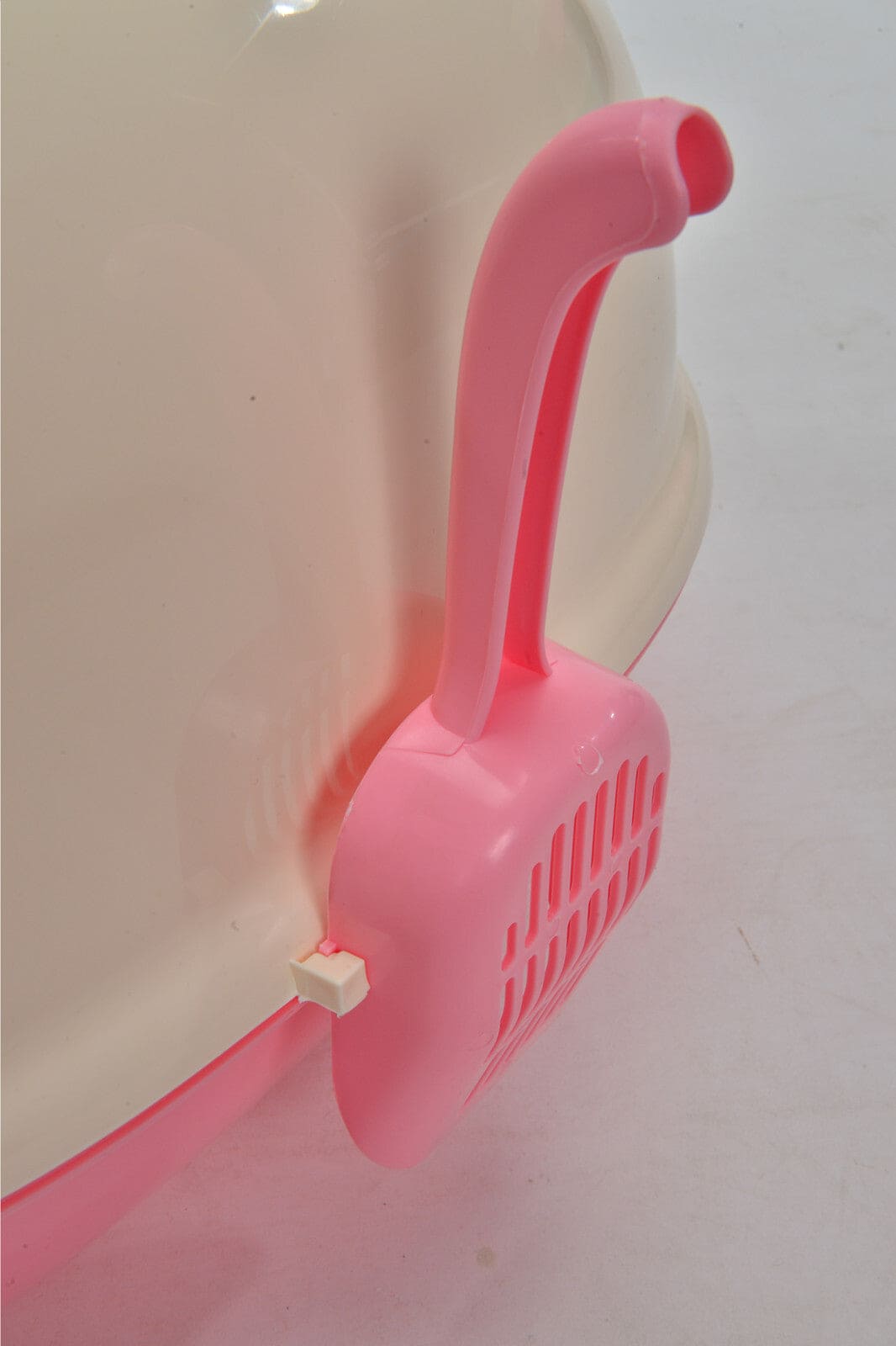 YES4PETS Medium Hooded Cat Toilet Litter Box Tray House With Scoop Pink