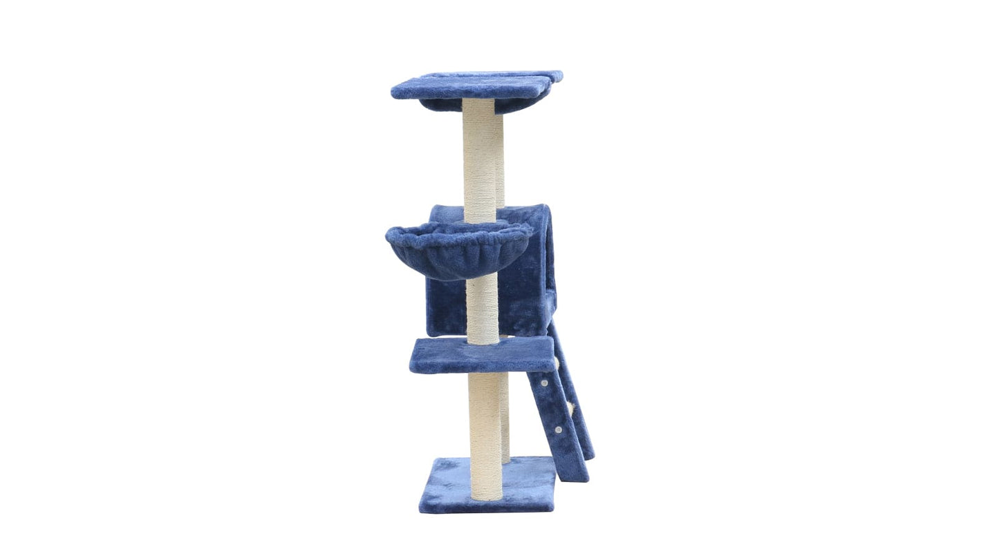 YES4PETS 100 cm Blue Cat Scratching Post Tree Scratcher House