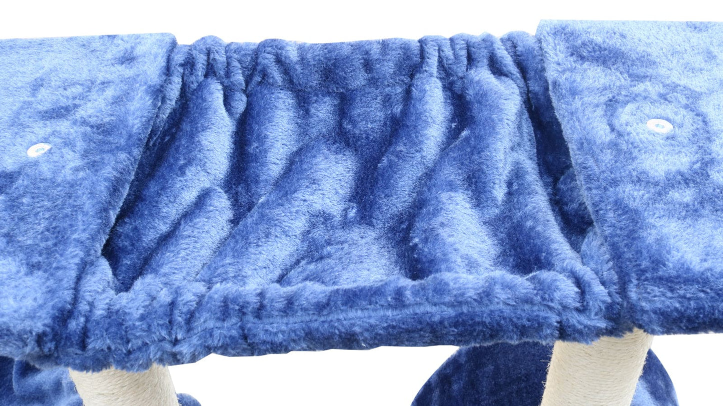YES4PETS 100 cm Blue Cat Scratching Post Tree Scratcher House