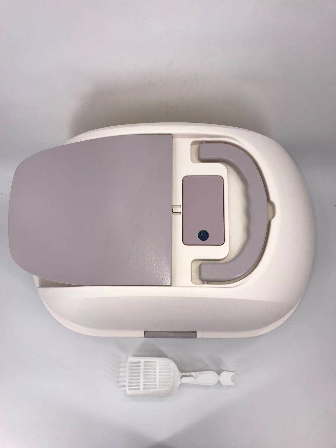 YES4PETS XL Portable Hooded Cat Toilet Litter Box Tray House w Charcoal Filter and Scoop White