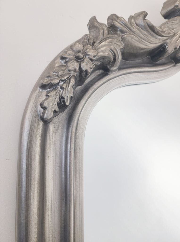 LUX Arch French Provincial Ornate Mirror - Antique Silver