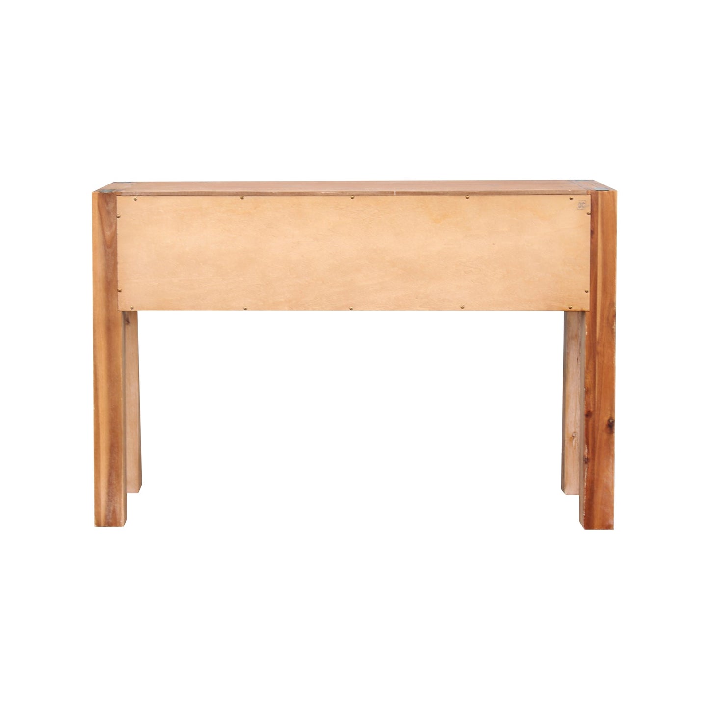 Hall Table 2 Storage Drawers Solid Acacia Wooden Frame Hallway in Oak Color