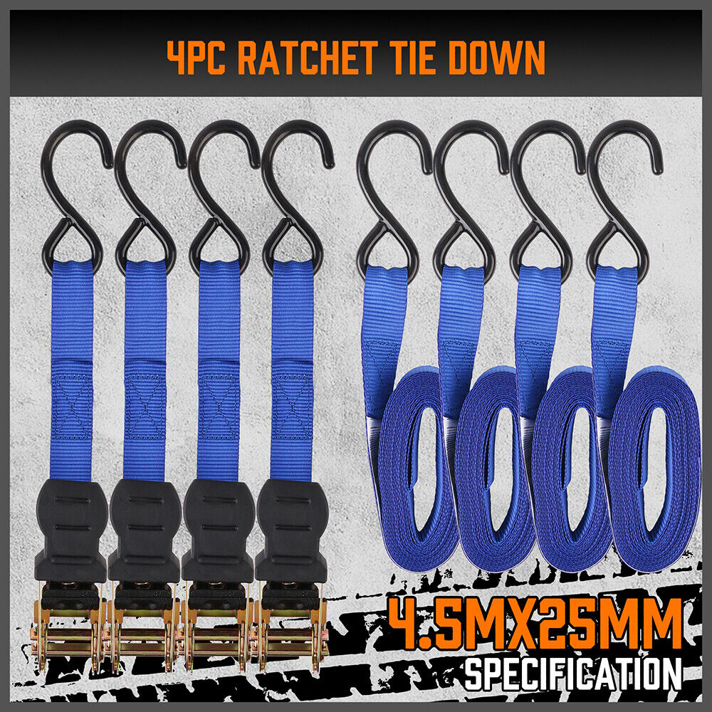 10Pcs Ratchet Tie Down Straps 997KG 4.5M Trucks Trailer Strap ?Stainless Steel