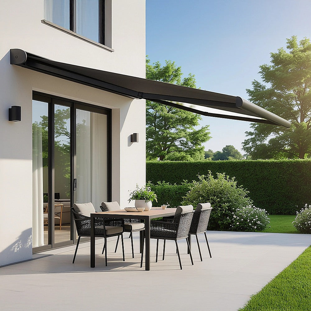 4.0m x 3.0m Retractable Folding Arm Awning Heavy Duty Full Cassette Motorised