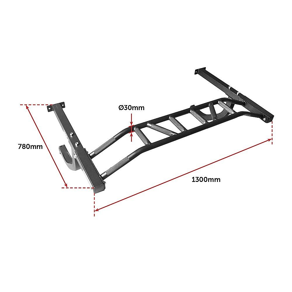 Wall Mounted Multi Grip Chin Up Bar – Heavy Duty Pull Up Station for Upper Body Training