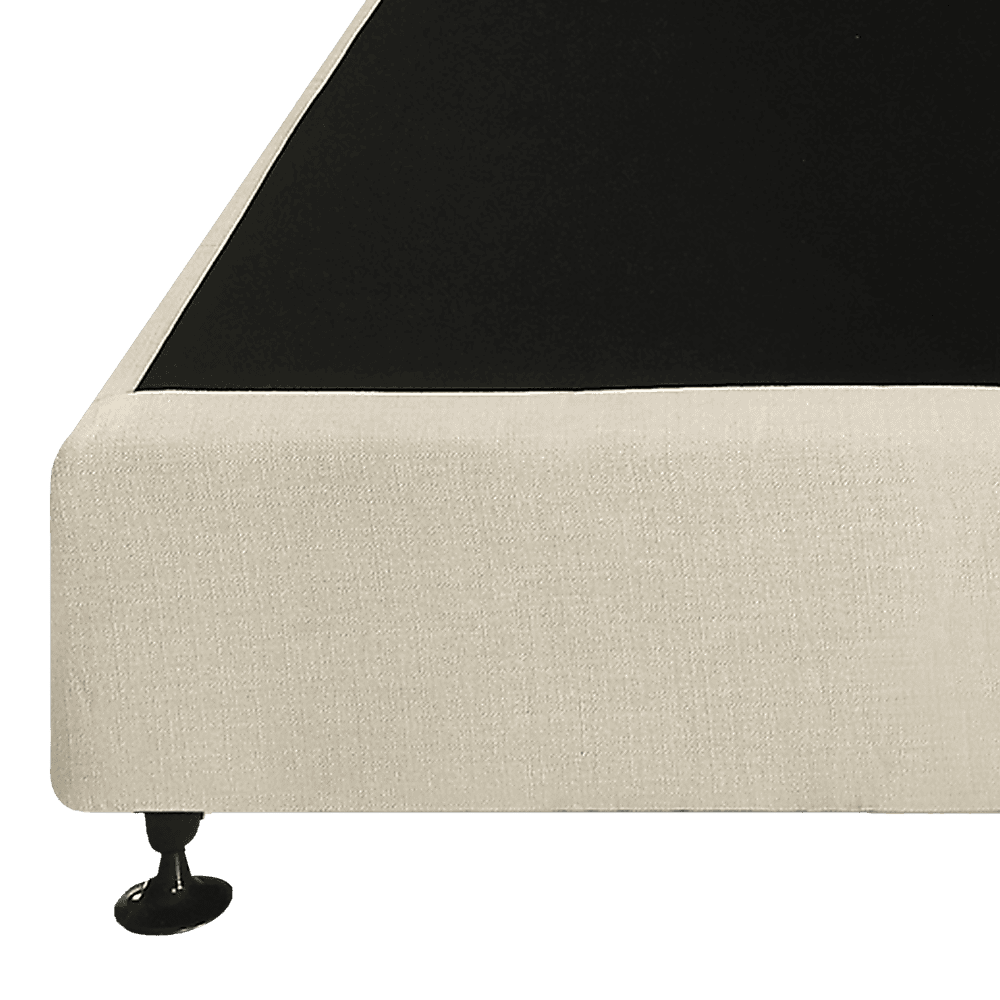 Palermo Queen Ensemble Bed Base Platinum Natural Sand Linen Fabric