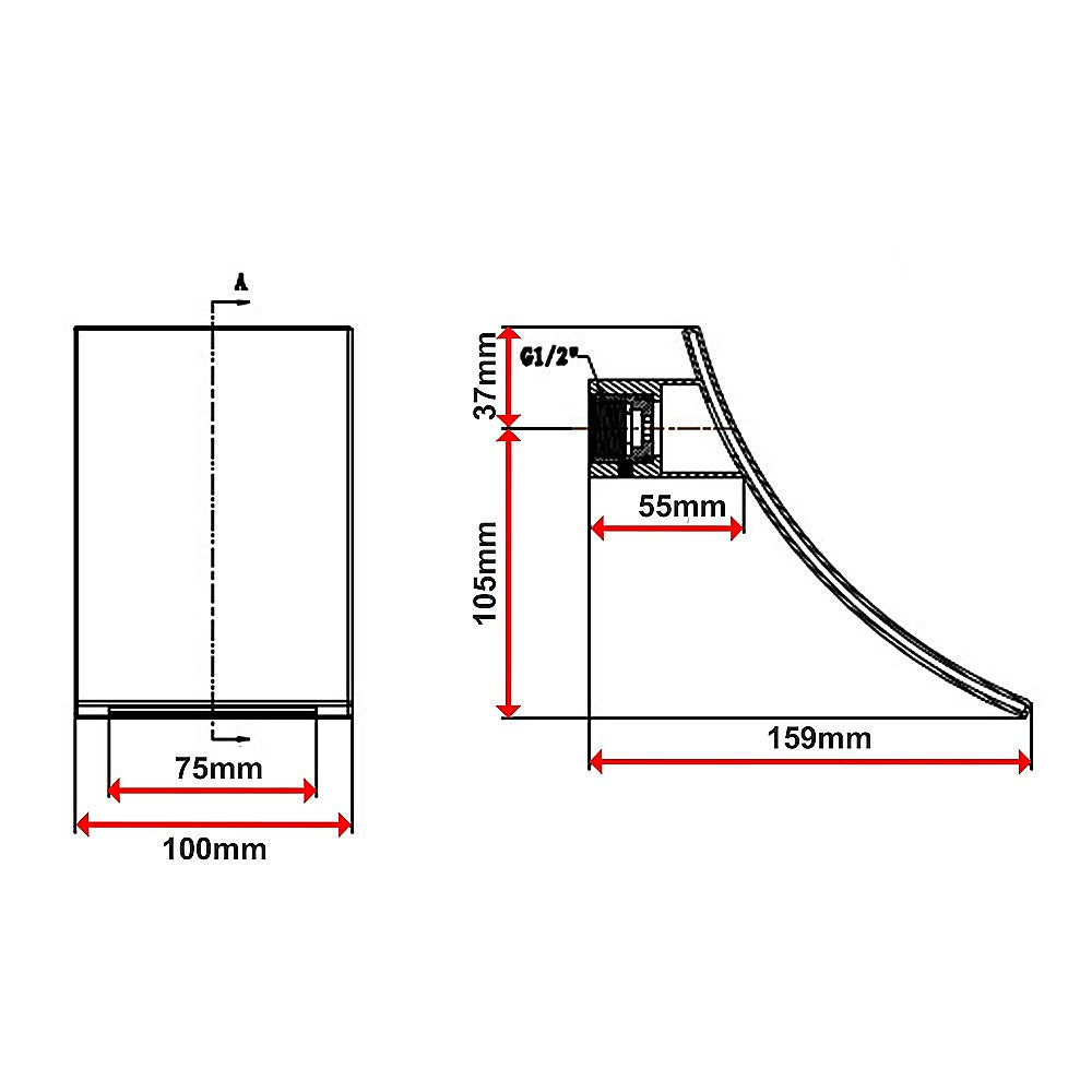 304SS Waterfall Bath Spout