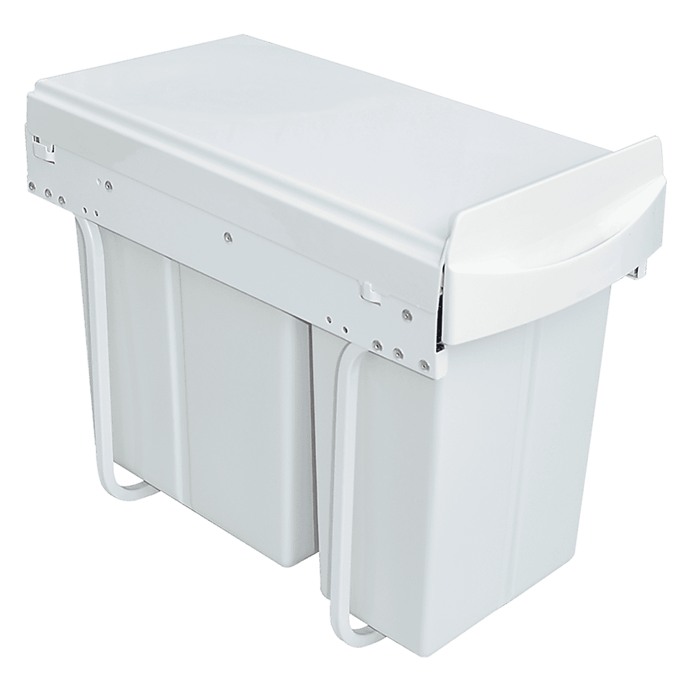 Pull Out Bin Kitchen Double Dual Slide Garbage Rubbish Waste 10L+20L