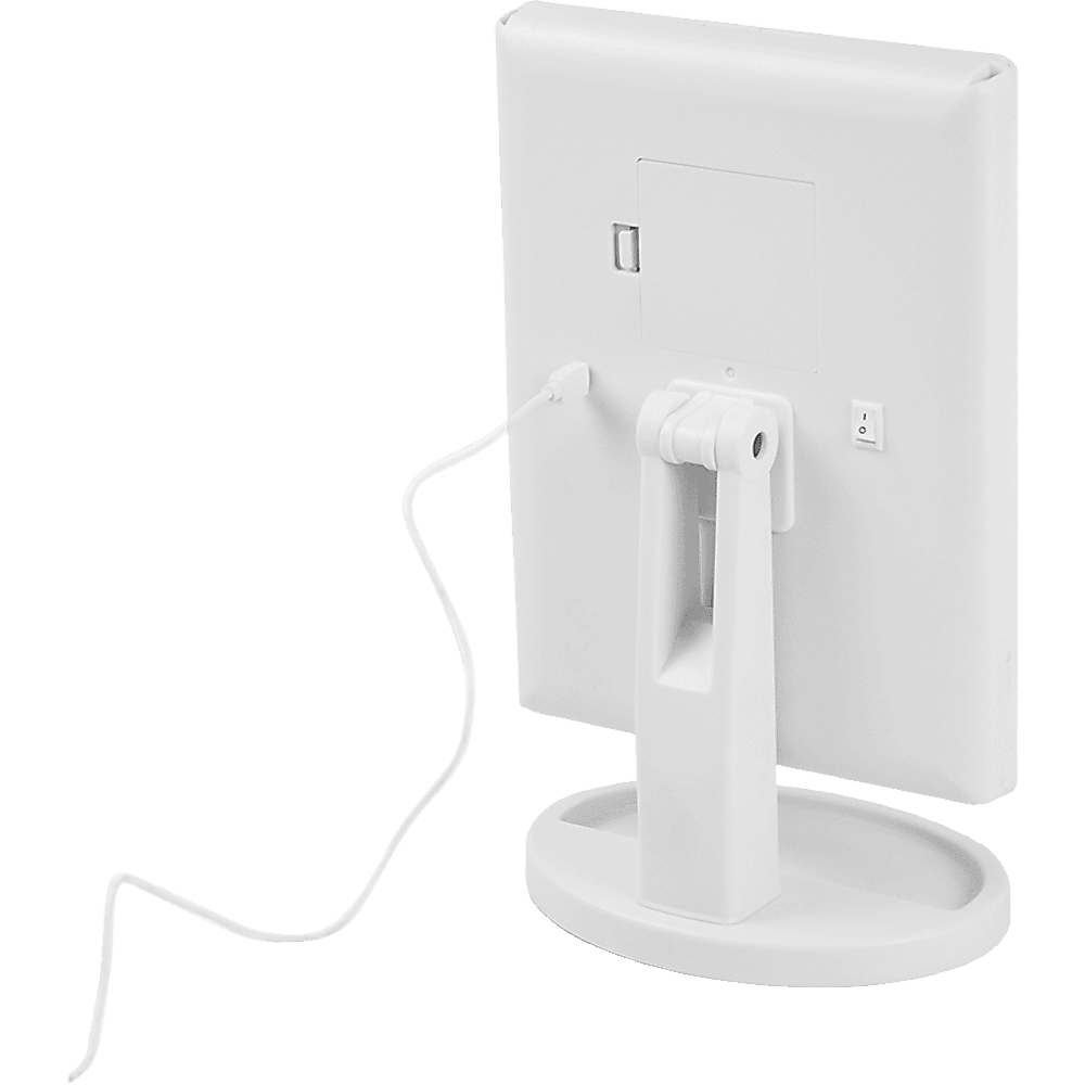 Makeup Mirror With LED Light Standing Mirror Magnifying Tri-Fold Touch