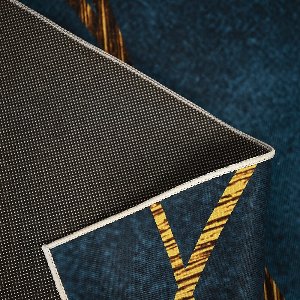 200x300cm Large Floor Teal Blue Rug – Modern Area Carpet for Bedroom, Living Room, Lounge or Home Décor Mat