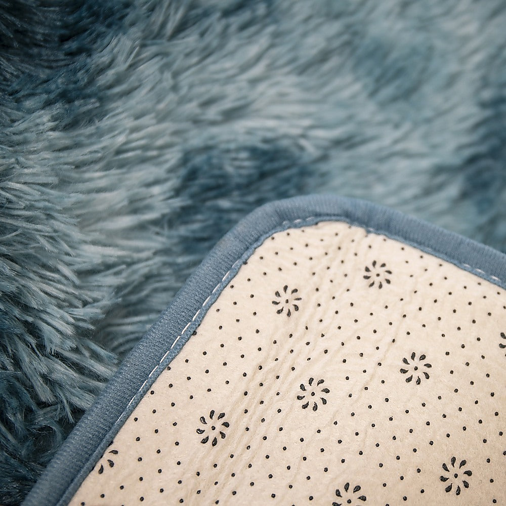 200x300cm Large Floor Soft Blue Fluffy Rug – Modern Area Carpet for Bedroom, Living Room, Lounge or Home Décor Mat