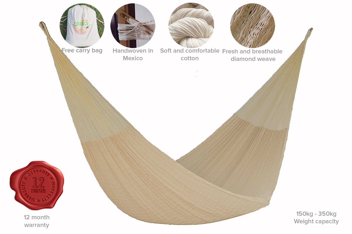 Mayan Legacy Bed Cotton hammock - Classic in Marble colour