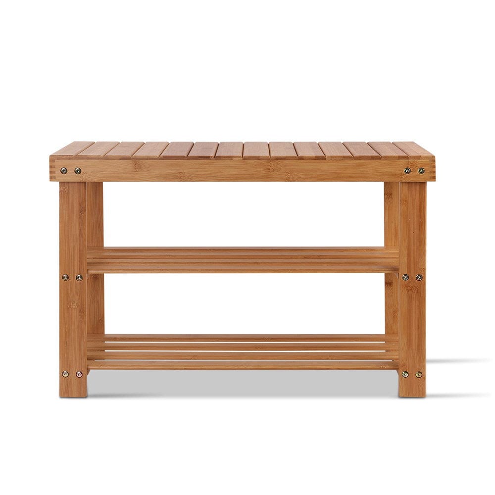 Artiss Shoe Rack Shoe Bench 10 Pairs Bamboo
