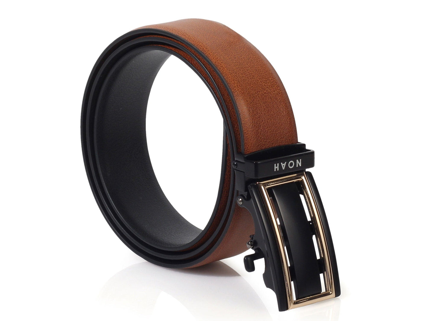 Noah - Crack (Tan Brown) Men's leather belt