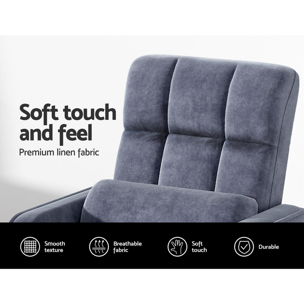 Artiss Floor Chair Lounge Sofa Swivel Charcoal