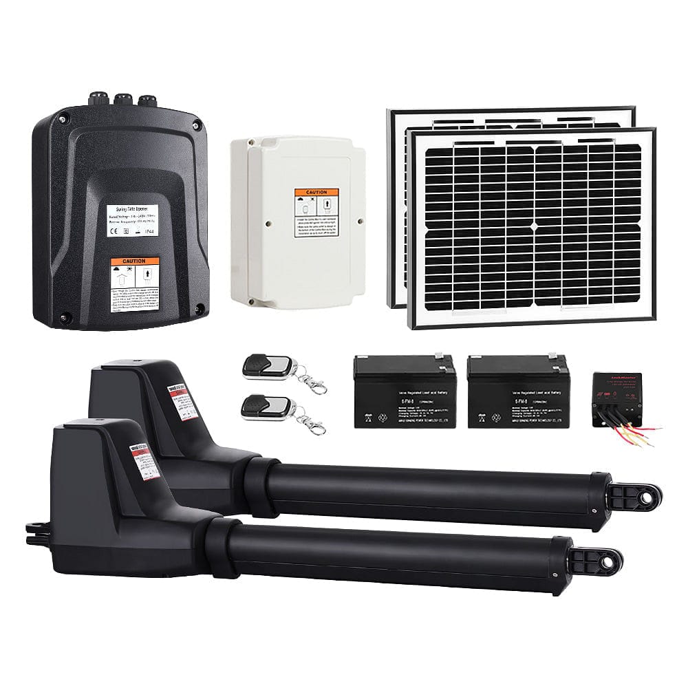Lockmaster Dual Swing Gate Opener 800KG 20W Solar Panel