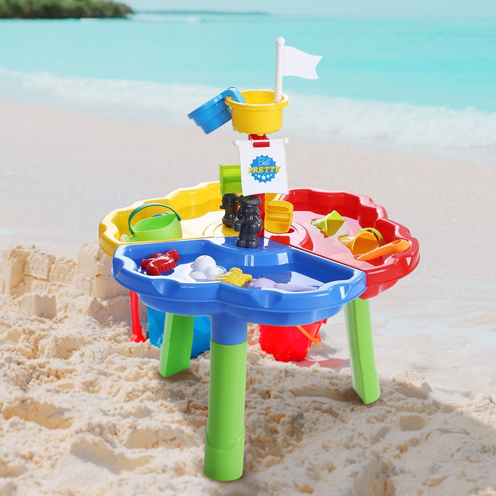 Keezi Kids Sandpit Pretend Play Set Outdoor Sand Water Table Beach Toy