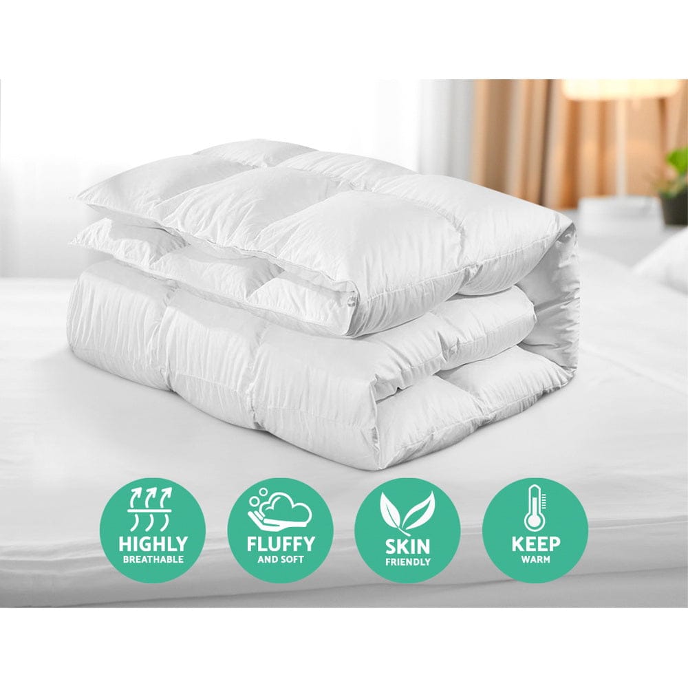 Giselle Bedding 800GSM Goose Down Feather Quilt Queen
