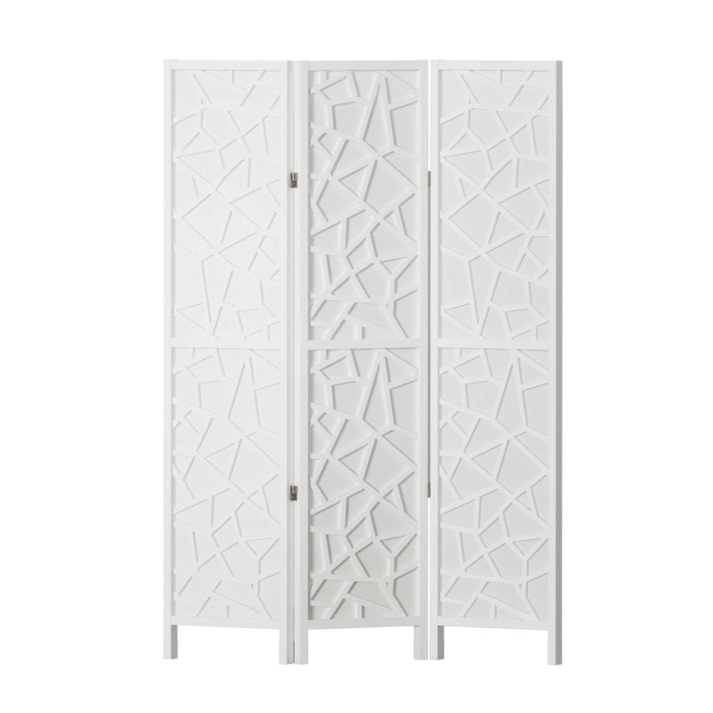 Artiss 3 Panel Room Divider Screen 122x170cm Clover White