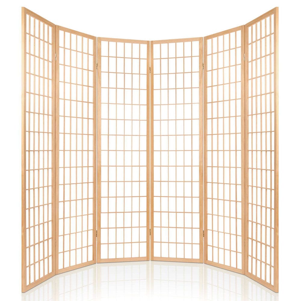 Artiss 6 Panel Room Divider Screen 261x179cm Natural