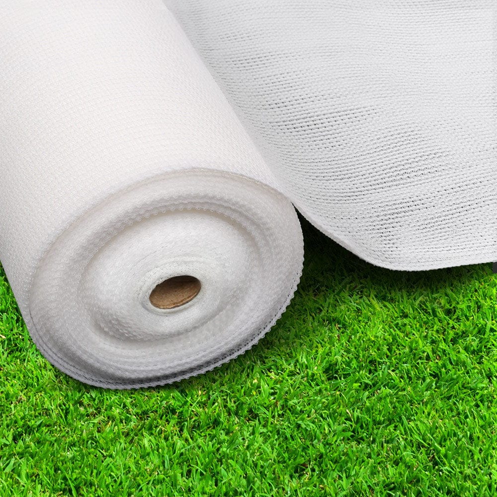Instahut 3.66x10m 50% UV Shade Cloth Shadecloth Sail Garden Mesh Roll Outdoor White