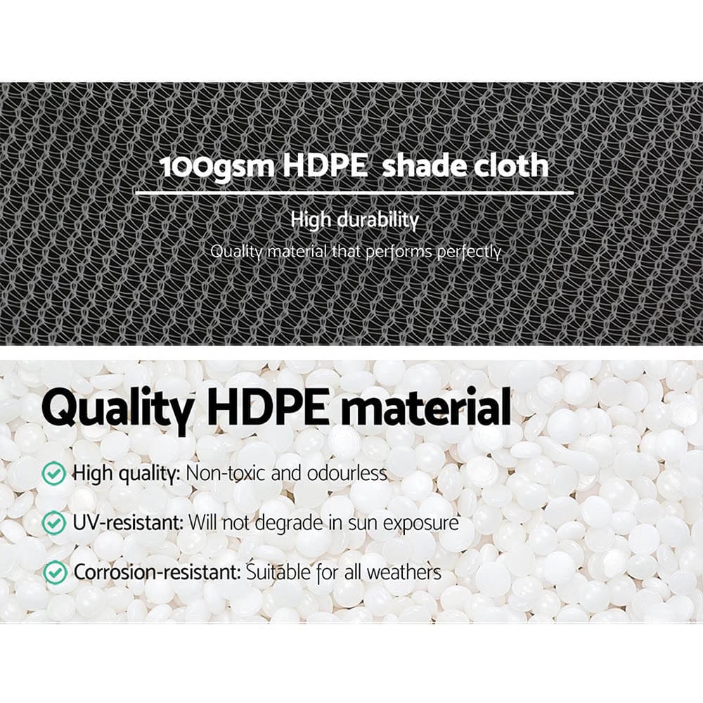 Instahut 50% Shade Cloth 3.66x30m Shadecloth Wide Heavy Duty White
