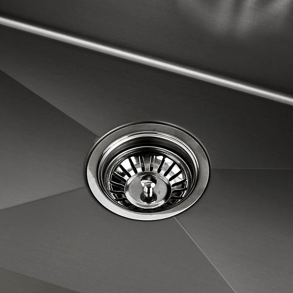 Cefito Kitchen Sink 70X45CM Stainless Steel Basin Single Bowl Black