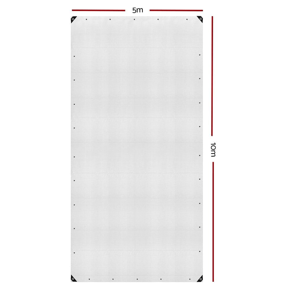 Instahut Tarp Tarpaulin 5x10m Canvas Heavy Duty Camping Cover Clear