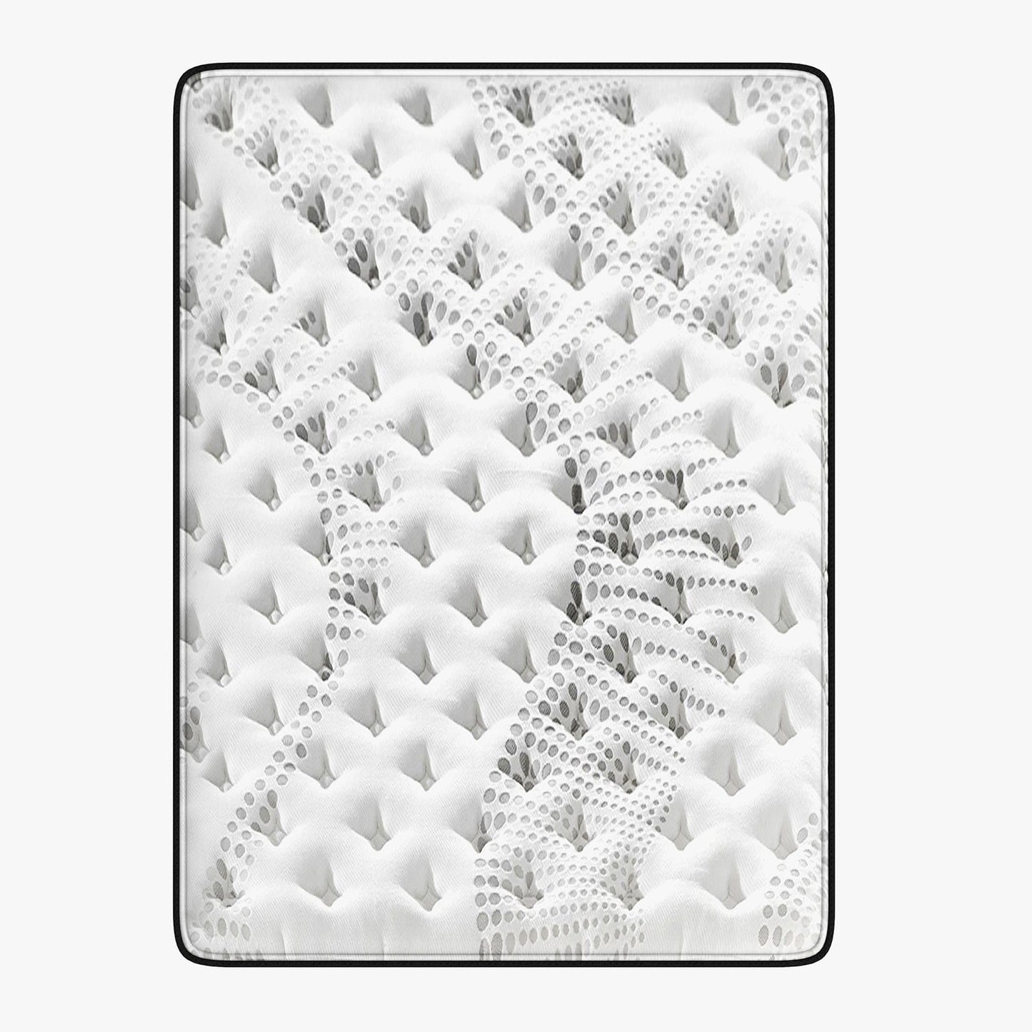 Luxopedic Pocket Spring Mattress 5 Zone 32CM Euro Top Memory Foam Medium Firm - Queen - White Grey