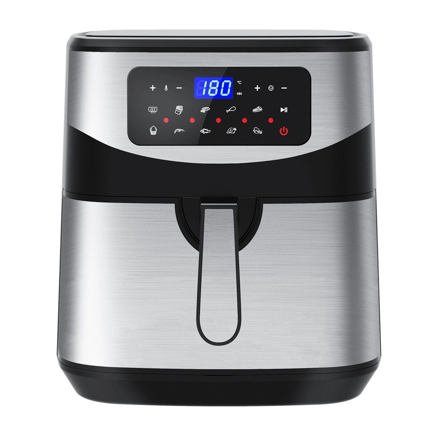 Kitchen Couture 12 Litre Air Fryer Multifunctional LCD One Touch Display Silver Silver