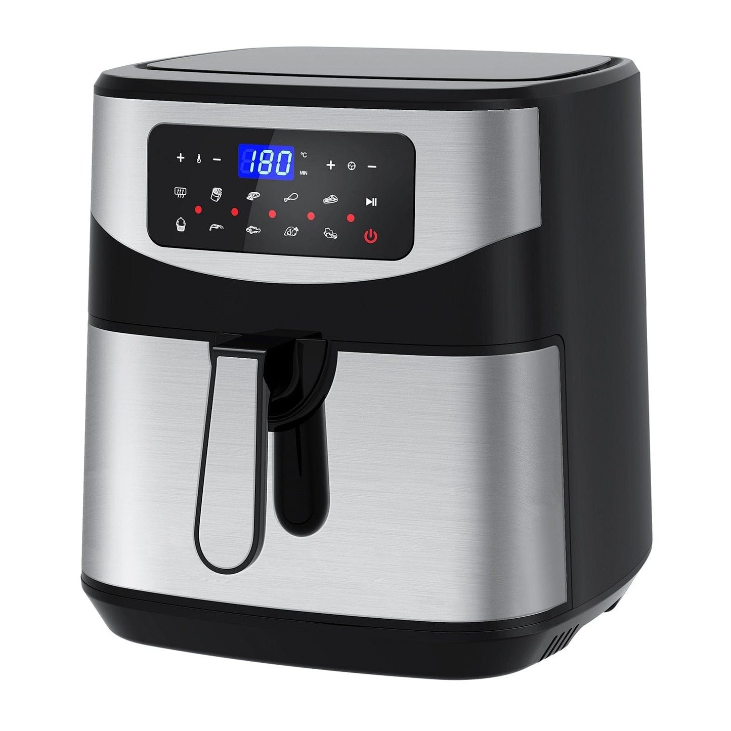 Kitchen Couture 12 Litre Air Fryer Multifunctional LCD One Touch Display Silver Silver