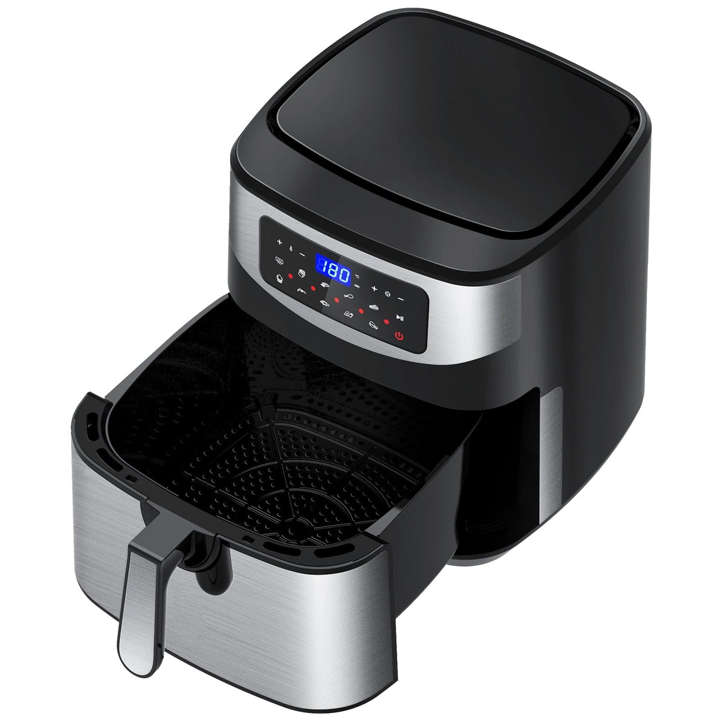 Kitchen Couture 12 Litre Air Fryer Multifunctional LCD One Touch Display Silver Silver