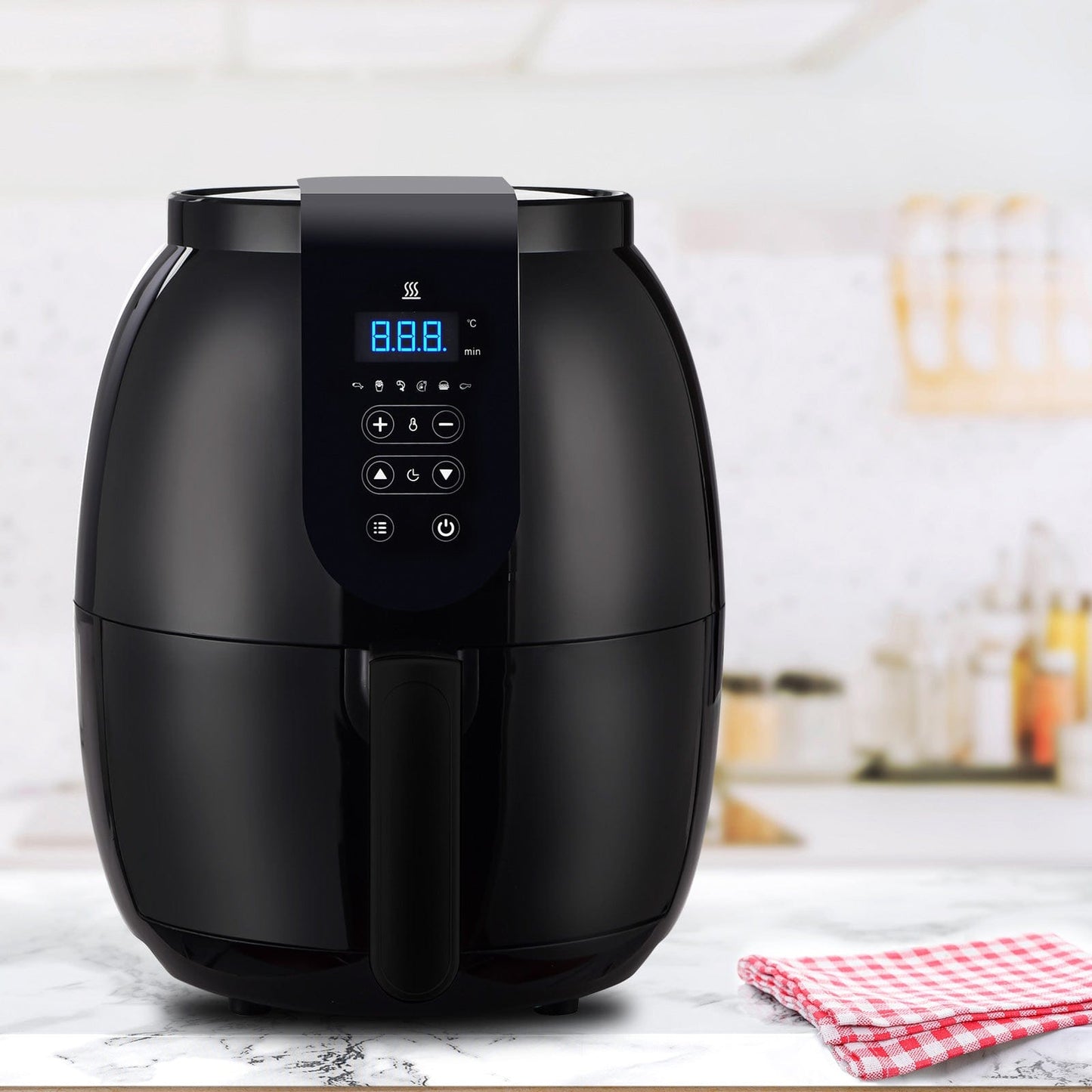 Kitchen Couture 3.5 Litre Digital Display Black Air Fryer Oil Free Cooking Black